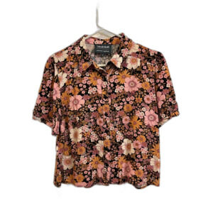 Modcloth Pink and Orange Button Down Shirt